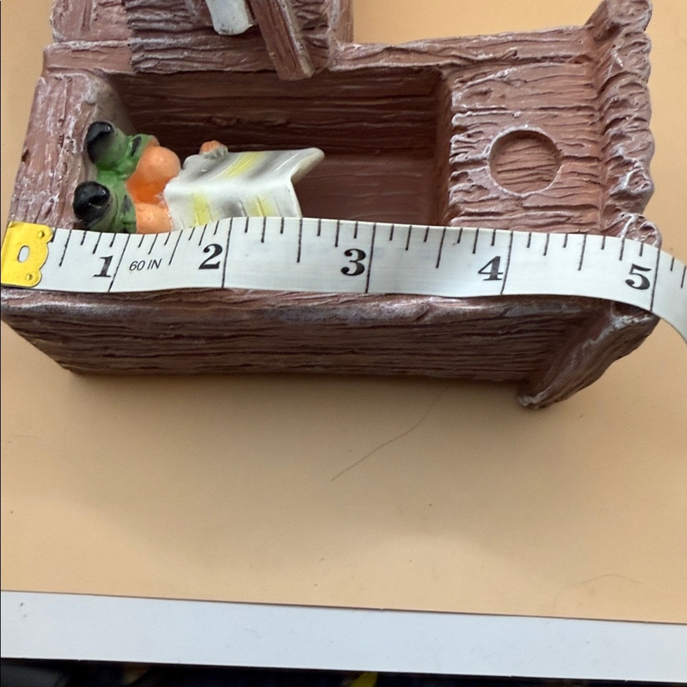 Whimsical Gnome Figurine in Outhouse - Picture 7 of 7